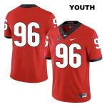 Youth Georgia Bulldogs NCAA #96 Jack Podlesny Nike Stitched Red Legend Authentic No Name College Football Jersey TYG6254ZZ